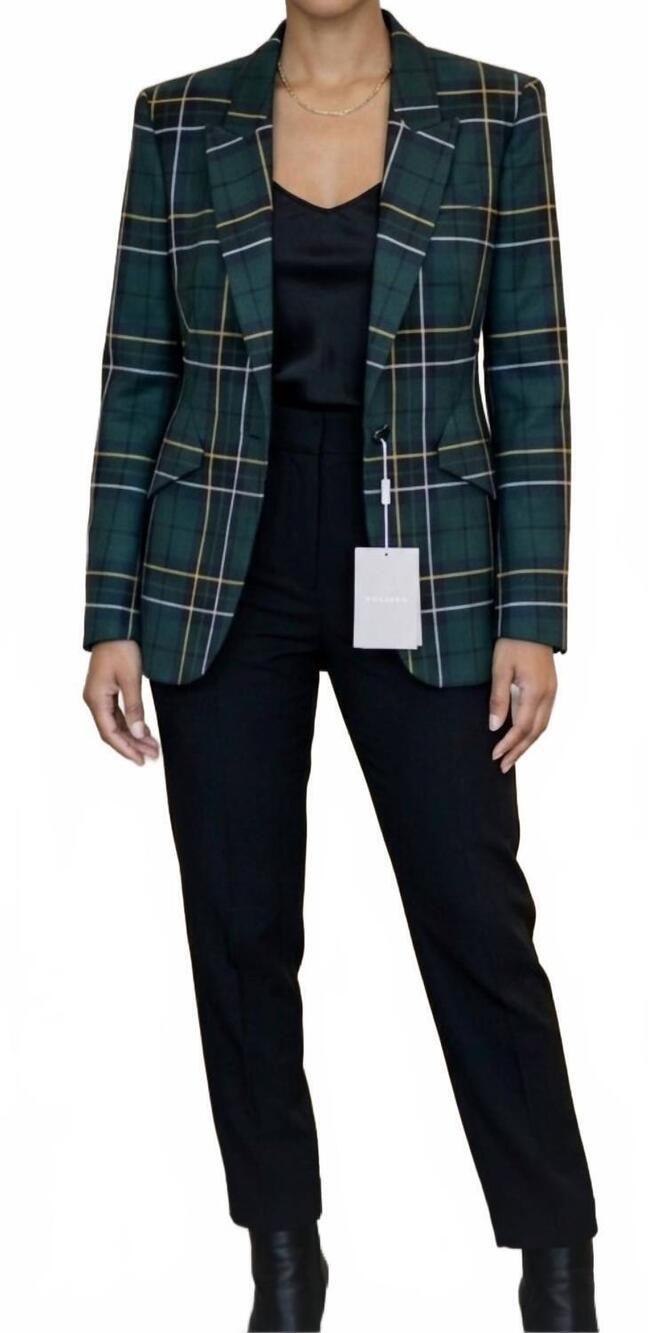 NEW ALEXANDER MCQUEEN single breasted blazer in green/yellow/blue/white